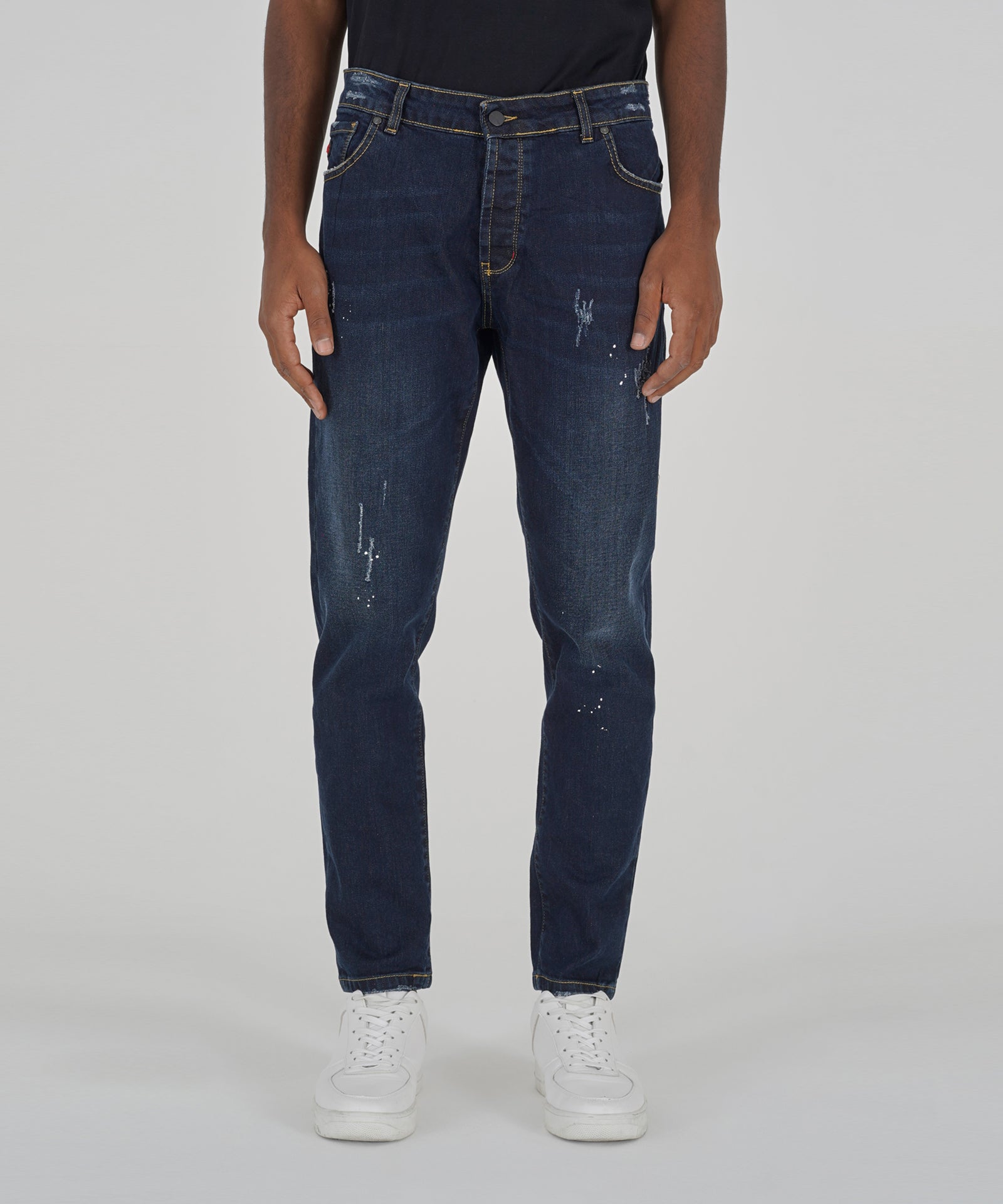 Jeans 5 tasche slim fit blu scuro