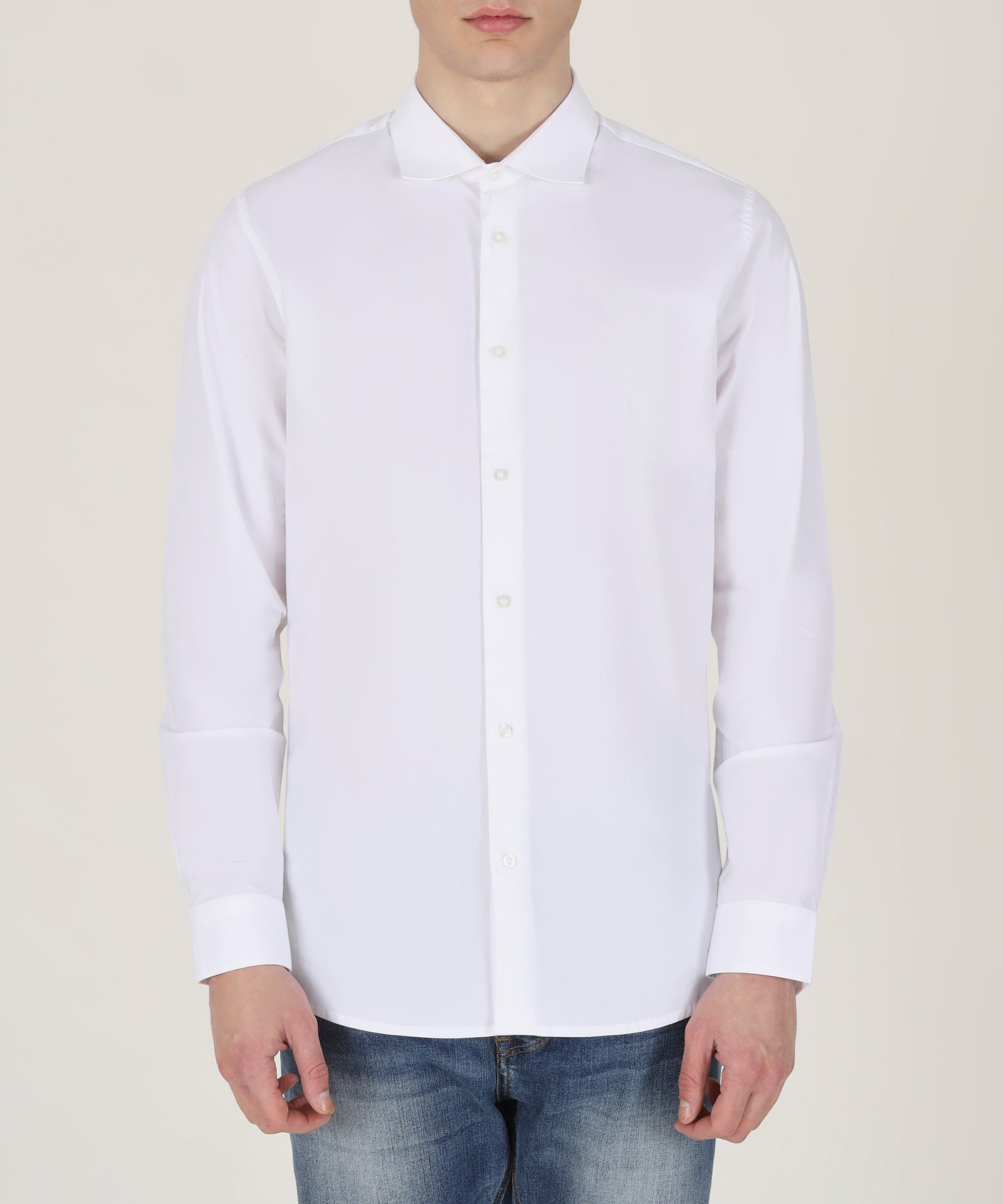 CAMISA BÁSICA CON CUELLO FRANCÉS