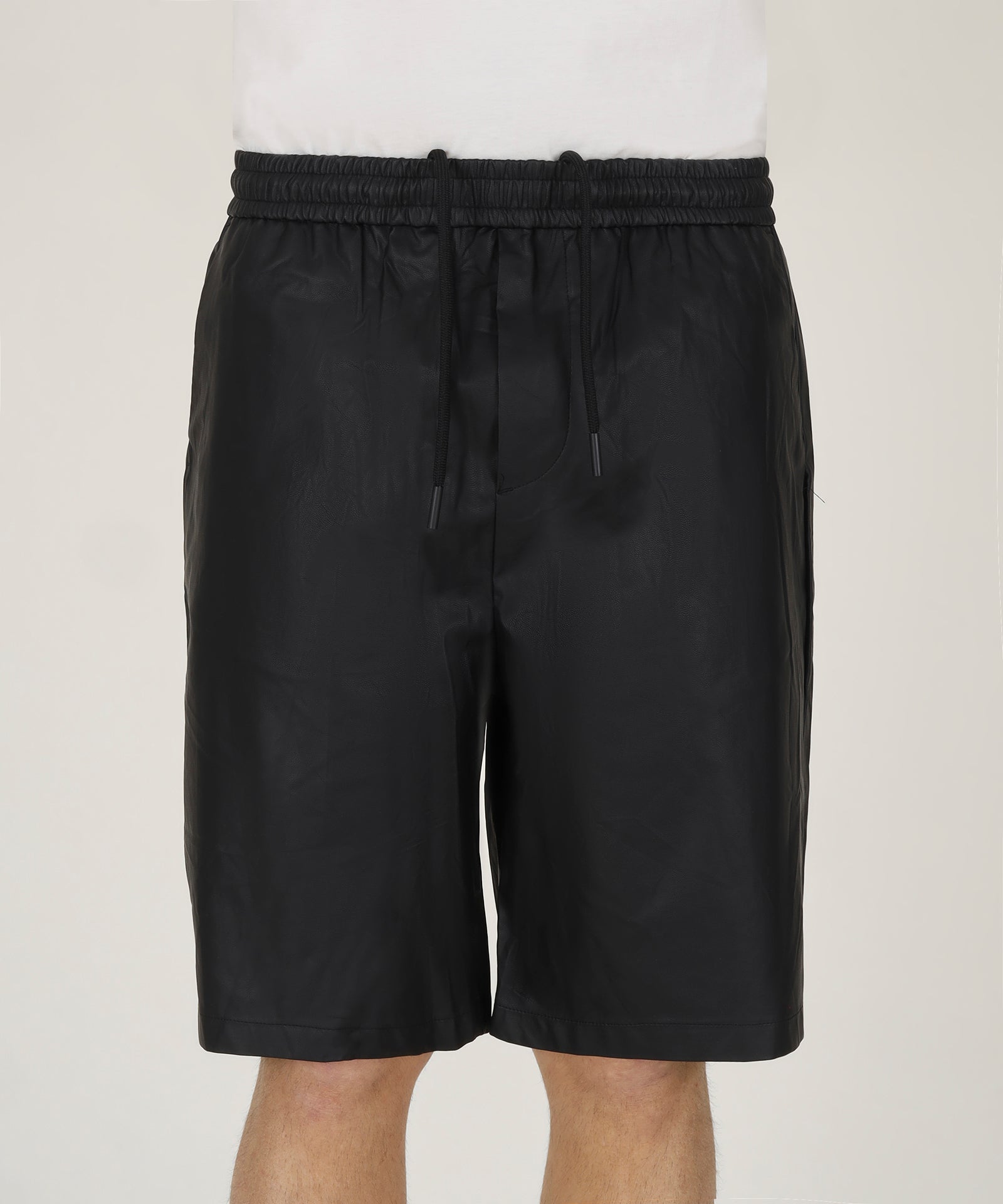 SHORT CON ELASTICO IN VITA ECO-PELLE