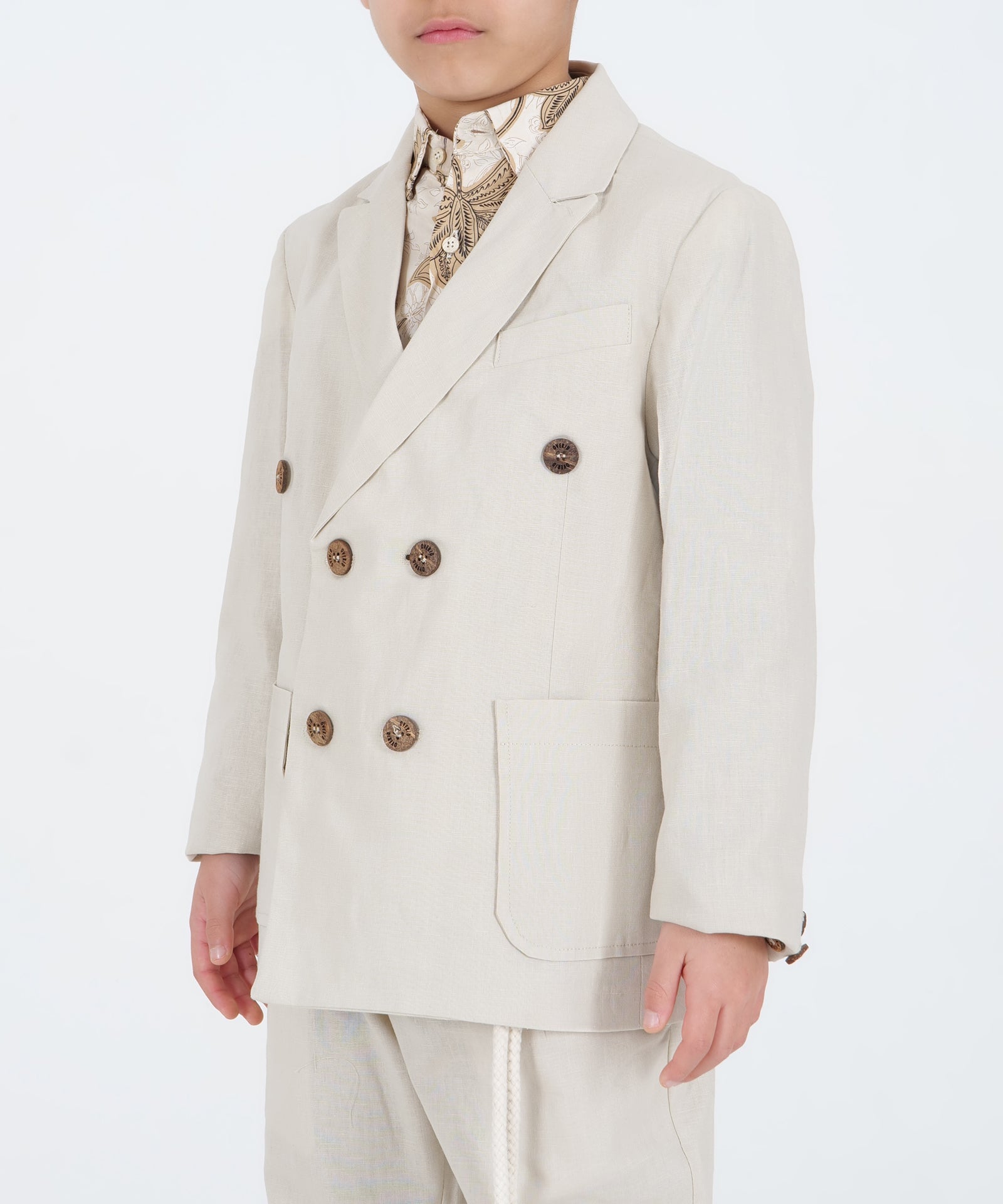 Double-Breasted Straight Blazer PTL