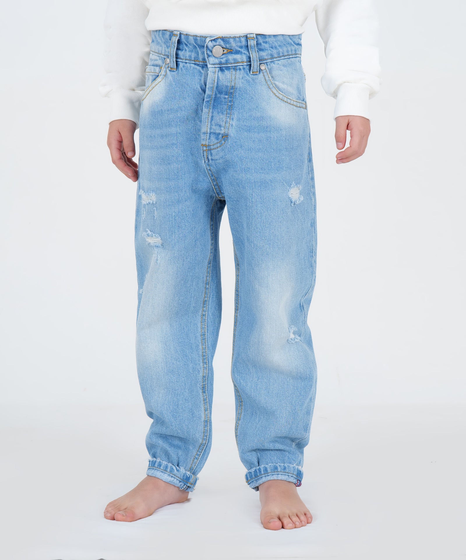 JEANS TAPARED FIT BLU