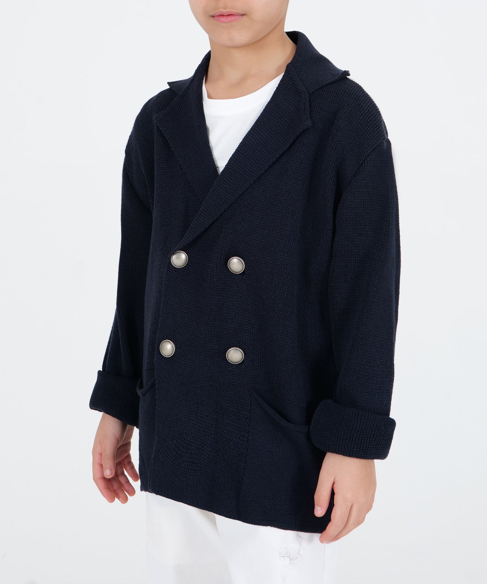 CHAQUETA CRUZADA DE PUNTO