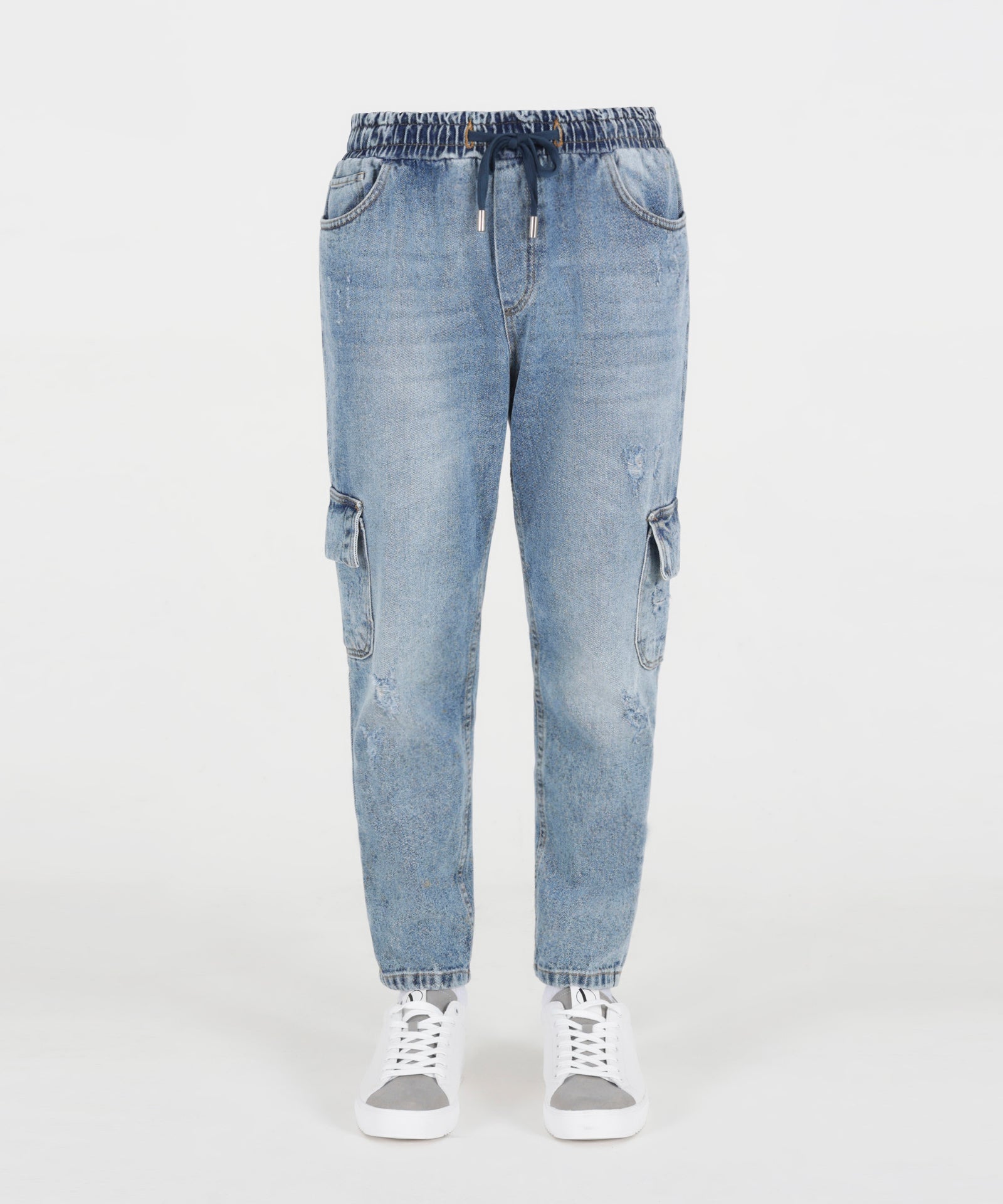 Over D PANTALACCIO DENIM RELAXED FIT MODELLO CARGO